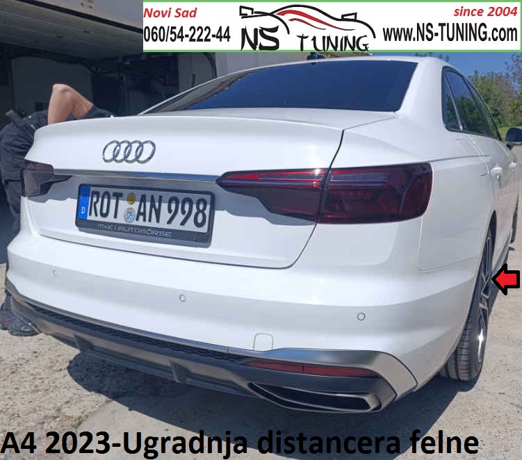 distanceri felne 15mm 20mm 25mm 5x112 audi a4 b9.5 2021 2022 novi sad ns tuning servis ugradnja